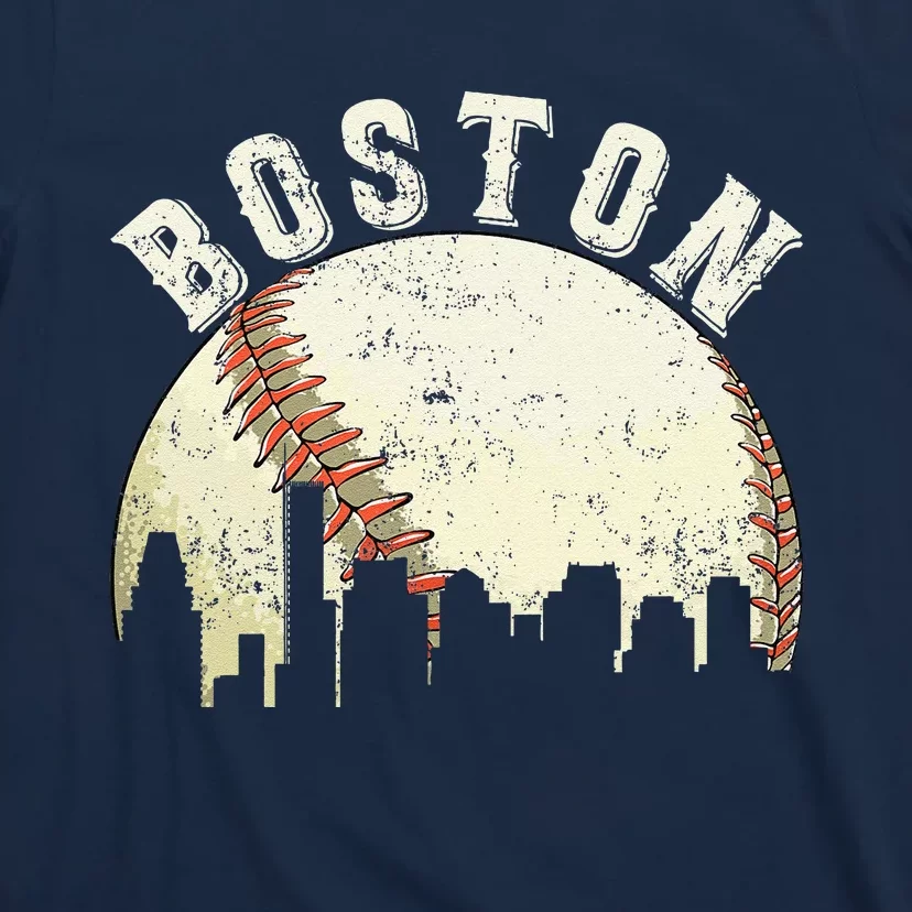 Boston Vintage Baseball Distressed Retro T-Shirt