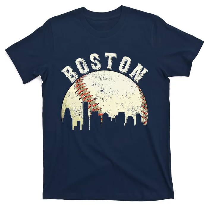 Boston Vintage Baseball Distressed Retro T-Shirt