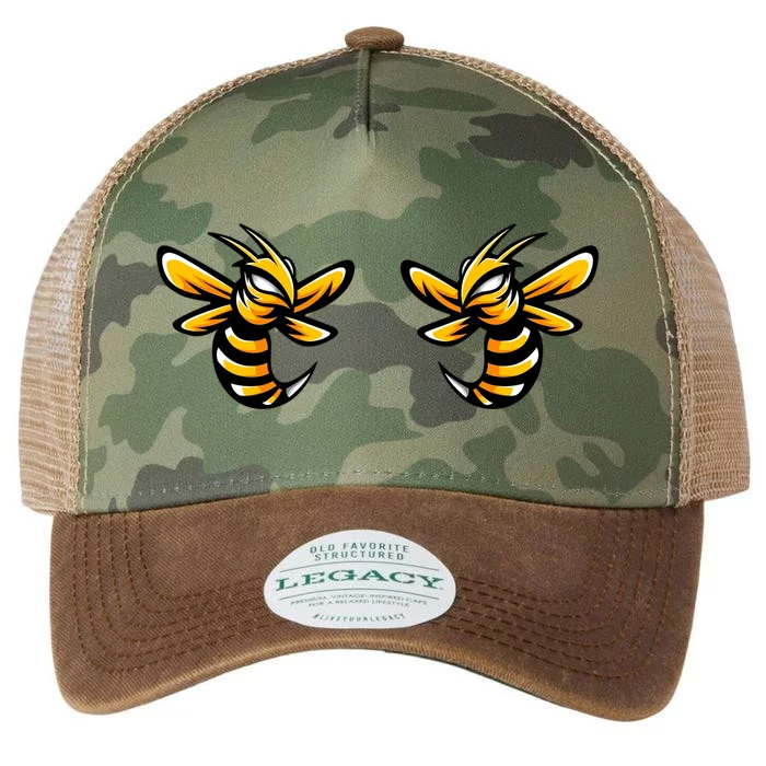 Boobies Vs Boob Bees And Boobees Vs Boo Bees Gift Legacy Tie Dye Trucker Hat