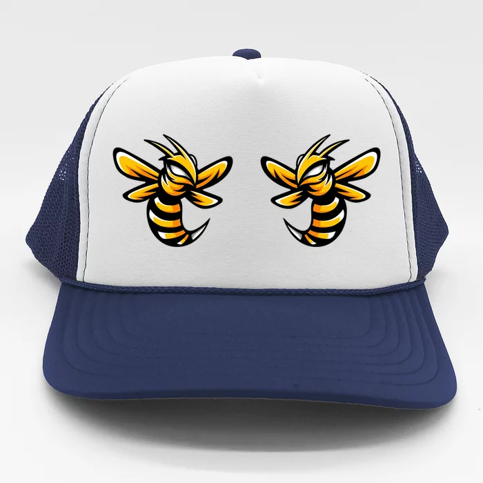 Boobies Vs Boob Bees And Boobees Vs Boo Bees Gift Trucker Hat