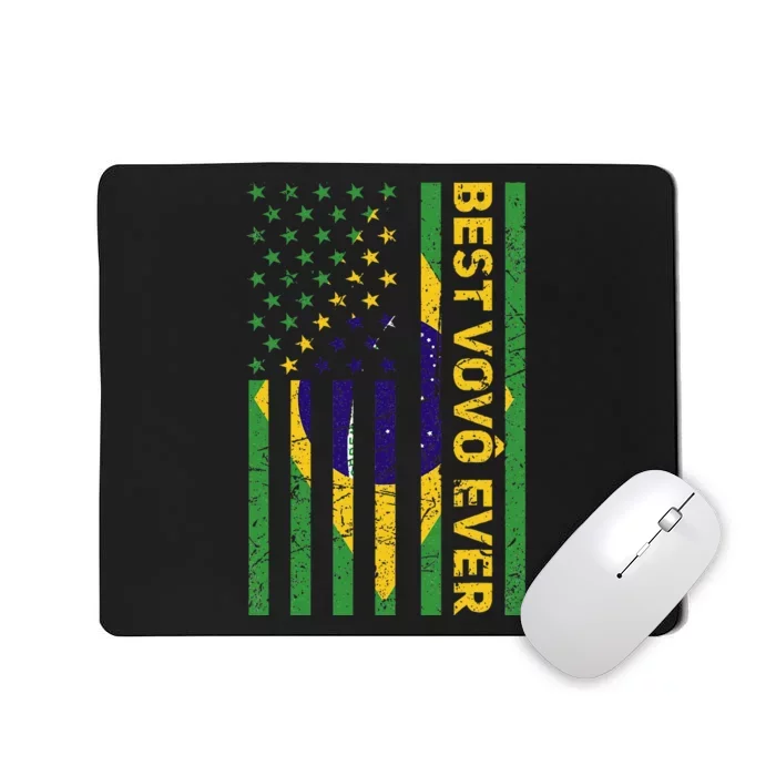 Best Vovô Brazil American Flag Mousepad