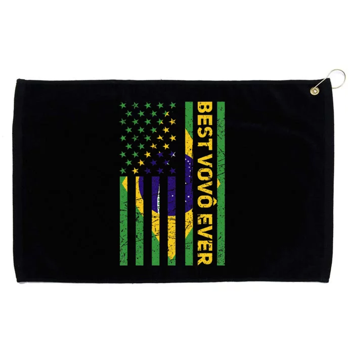 Best Vovô Brazil American Flag Grommeted Golf Towel