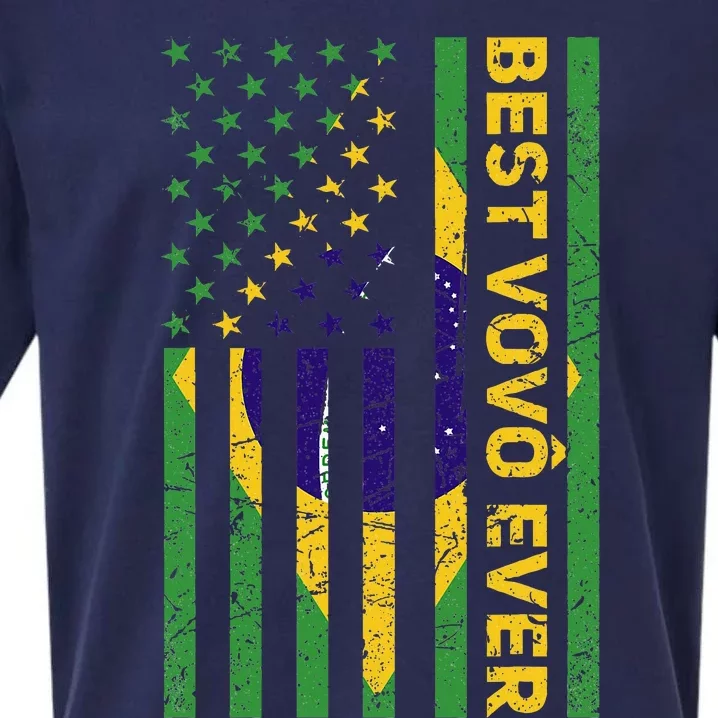 Best Vovô Brazil American Flag Sueded Cloud Jersey T-Shirt