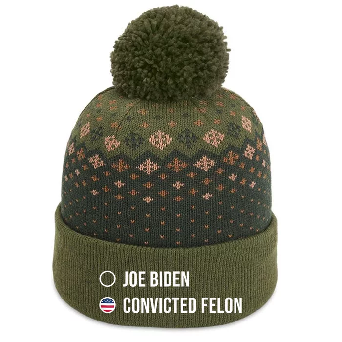 Biden Vs Convicted Felon Voting For Trump 2024 Election The Baniff Cuffed Pom Beanie