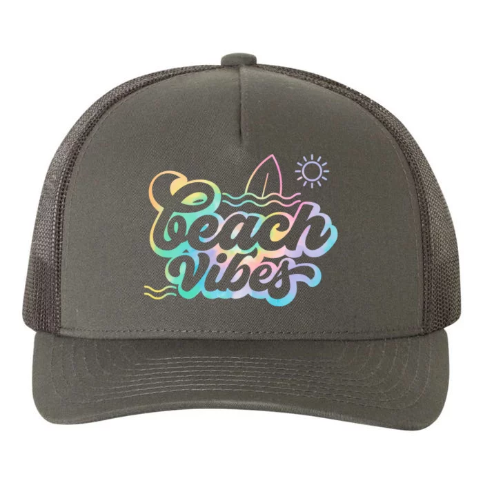 Beach Vibes Colorful Ocean Yupoong Adult 5-Panel Trucker Hat