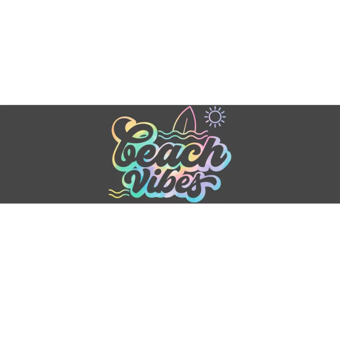 Beach Vibes Colorful Ocean Bumper Sticker