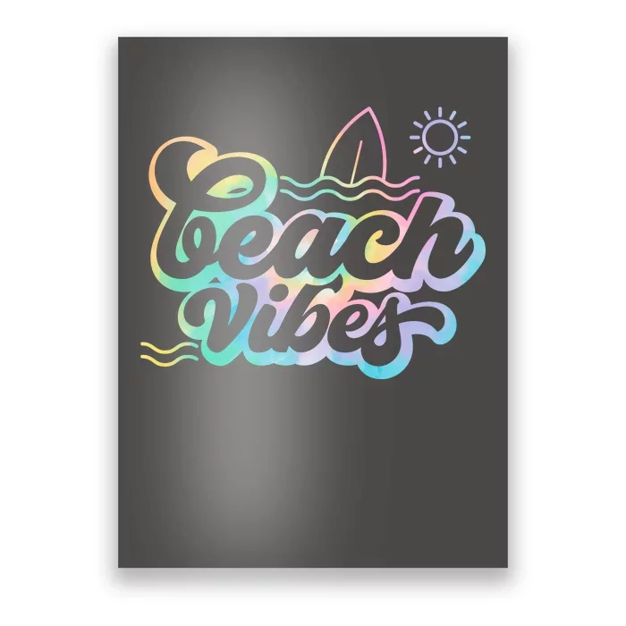 Beach Vibes Colorful Ocean Poster