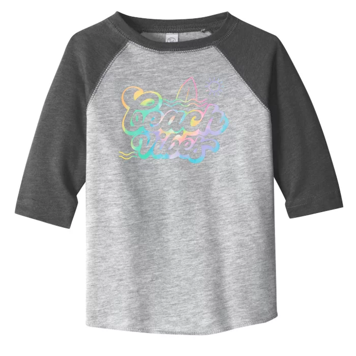 Beach Vibes Colorful Ocean Toddler Fine Jersey T-Shirt