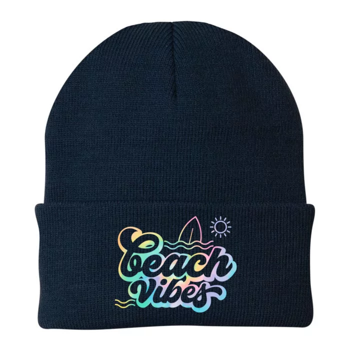 Beach Vibes Colorful Ocean Knit Cap Winter Beanie