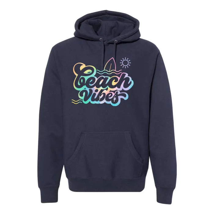 Beach Vibes Colorful Ocean Premium Hoodie