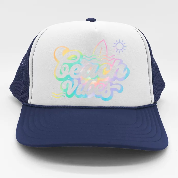 Beach Vibes Colorful Ocean Trucker Hat