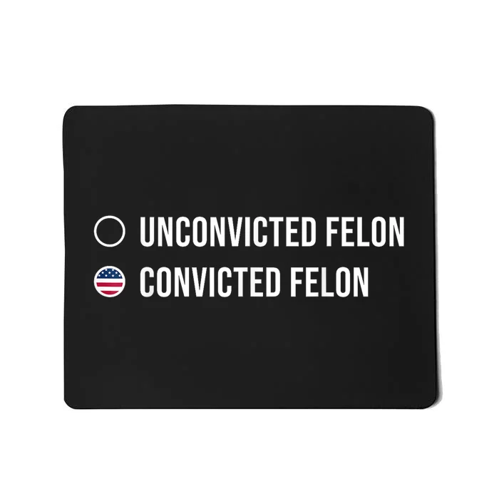 Biden Vs Convicted Felon Ballot Paper Voting For Trump 2024 Mousepad