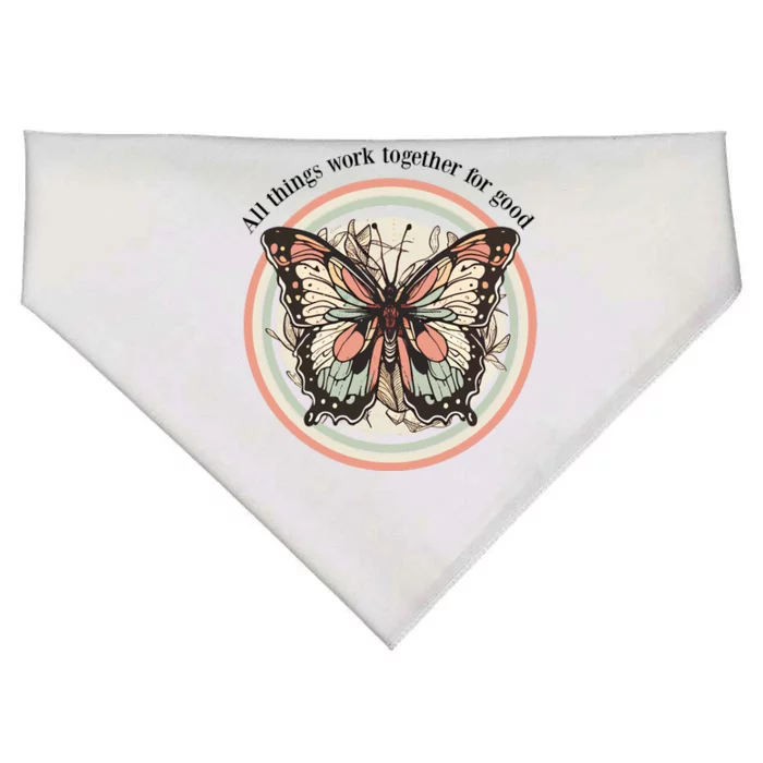 Bible Verse Christian Butterfly USA-Made Doggie Bandana