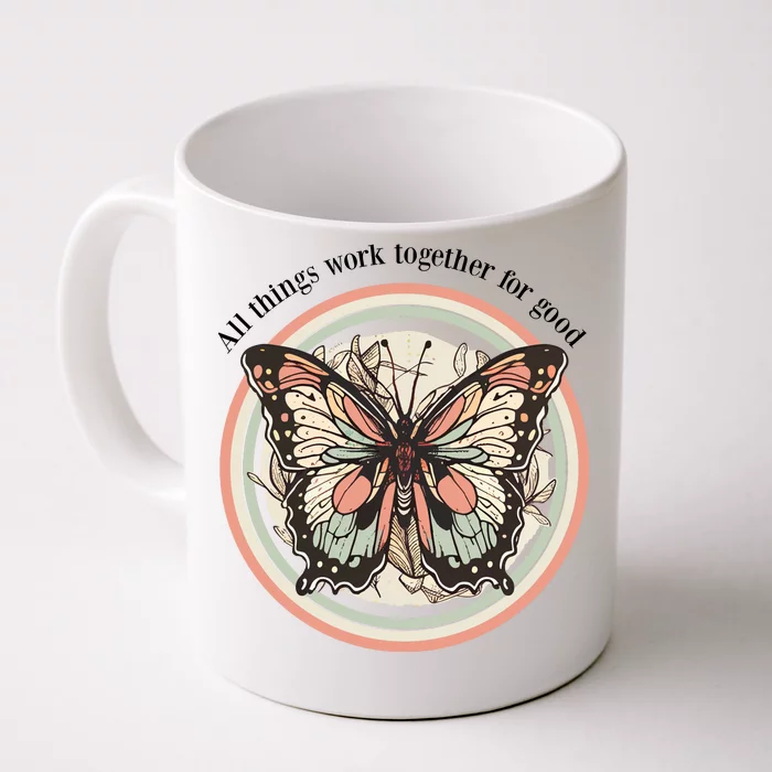 Bible Verse Christian Butterfly Front & Back Coffee Mug