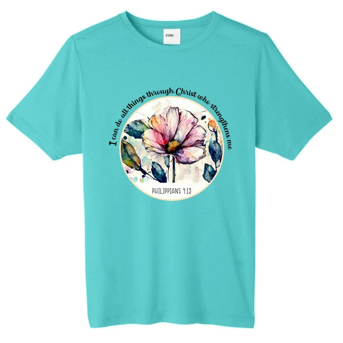 Bible Verse Christian Vintage Flower ChromaSoft Performance T-Shirt