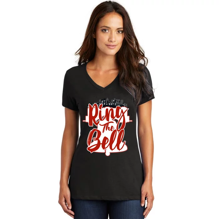 Baseball Vintage Christmas Women's V-Neck T-Shirt