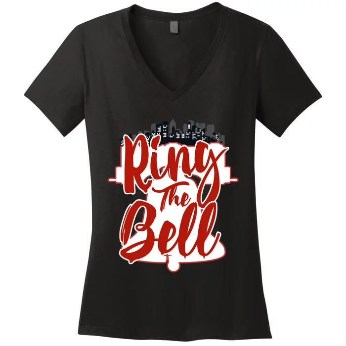 Baseball Vintage Christmas Women's V-Neck T-Shirt