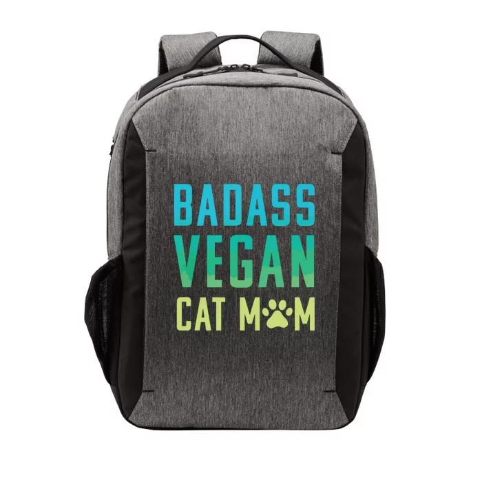 Badass Vegan Cat Mom Shirts Cute Vegan Shirts For Cat Lovers Vector Backpack