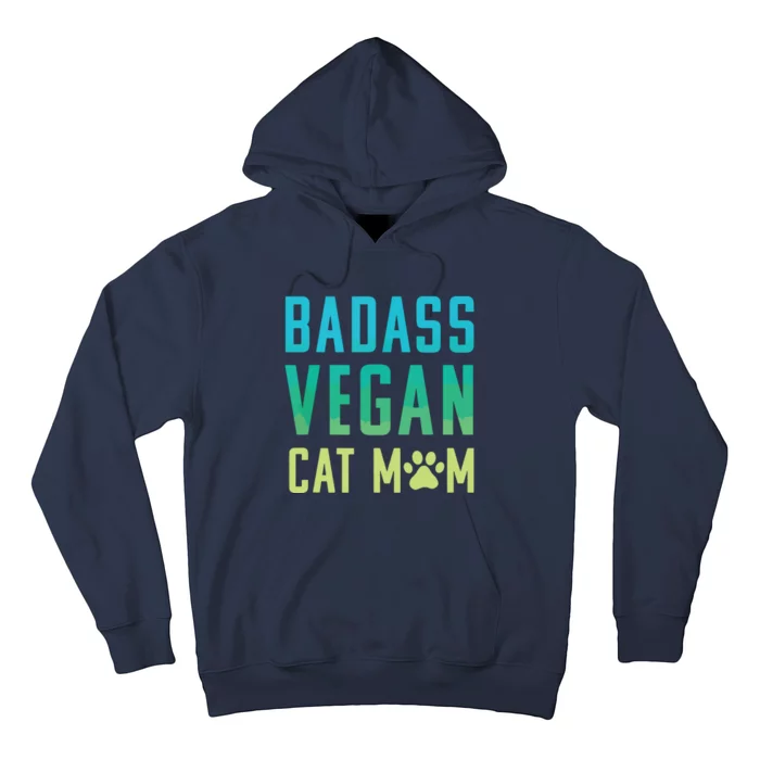 Badass Vegan Cat Mom Shirts Cute Vegan Shirts For Cat Lovers Hoodie