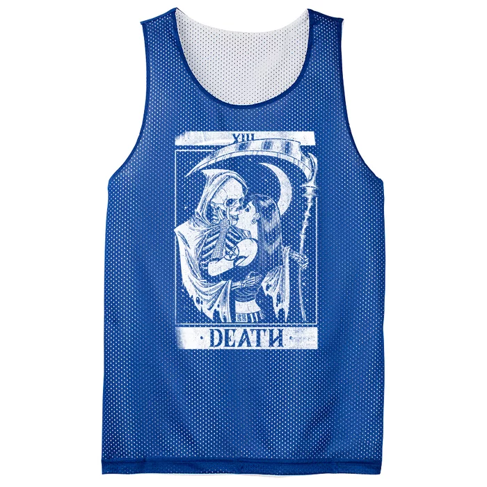 Blackcraft Vintage Death The Grim Reaper Tarot Card Cool Gift Mesh Reversible Basketball Jersey Tank