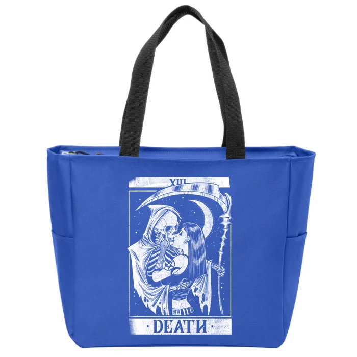 Blackcraft Vintage Death The Grim Reaper Tarot Card Cool Gift Zip Tote Bag