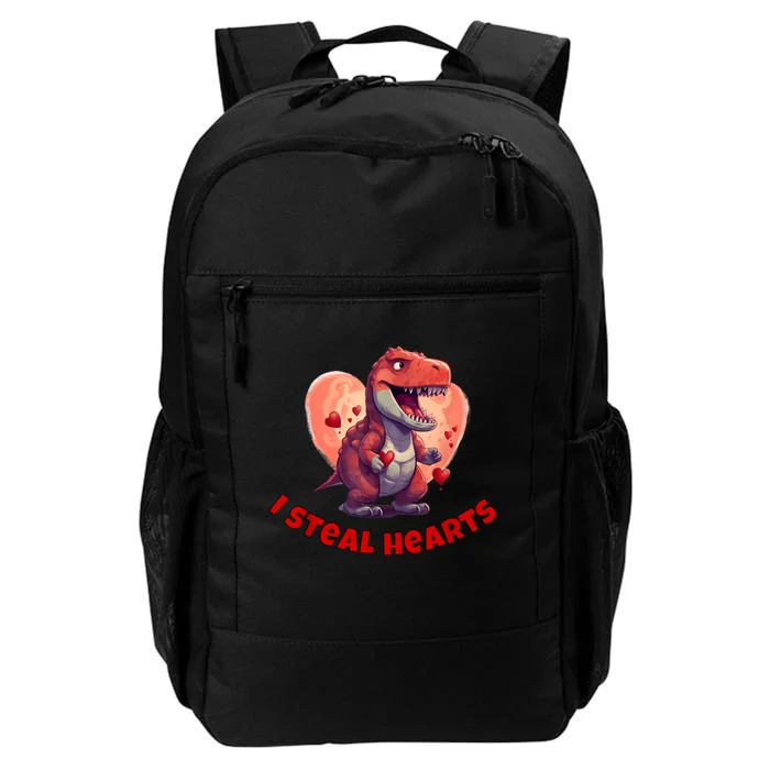 Boy Valentines Day Dino | I Steal Hearts Daily Commute Backpack