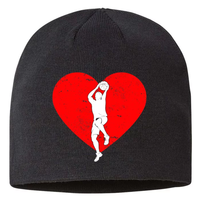 Basketball Valentine Day Gifts For Basketball Lover Boy 8 1/2in Sustainable Knit Beanie