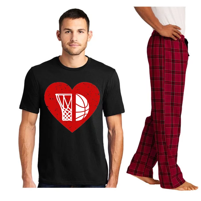 Basketball Valentine Day For Basketball Lover Gifts Heart Pajama Set