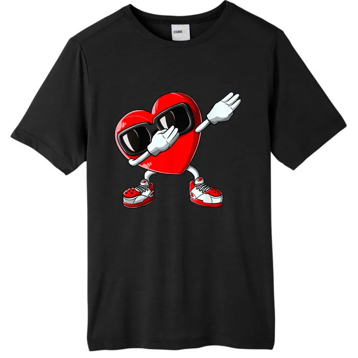 Boys Valentines Day Kids Dabbing Heart Love Dab Dance Gifts ChromaSoft Performance T-Shirt