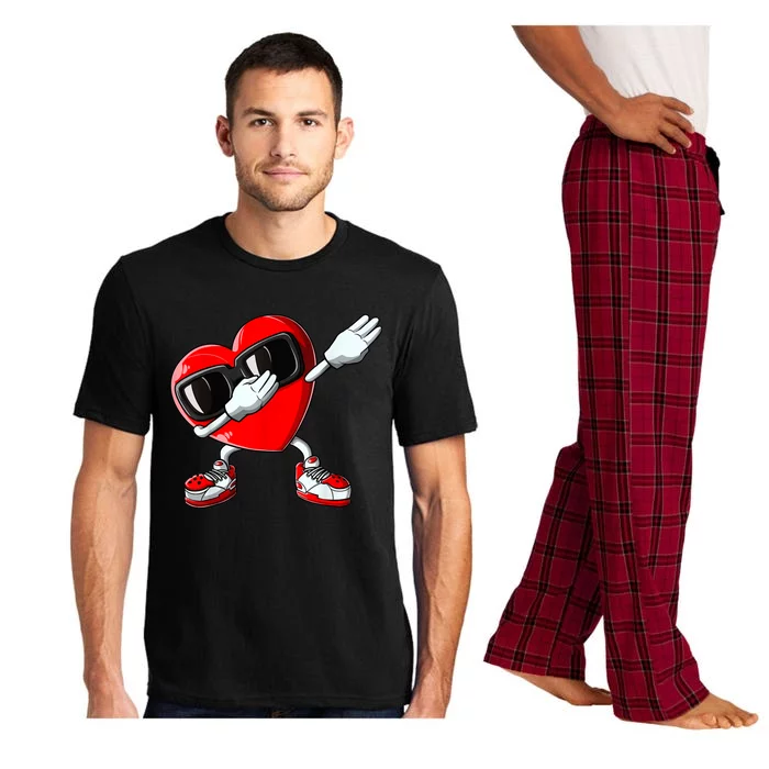 Boys Valentines Day Kids Dabbing Heart Love Dab Dance Gifts Pajama Set