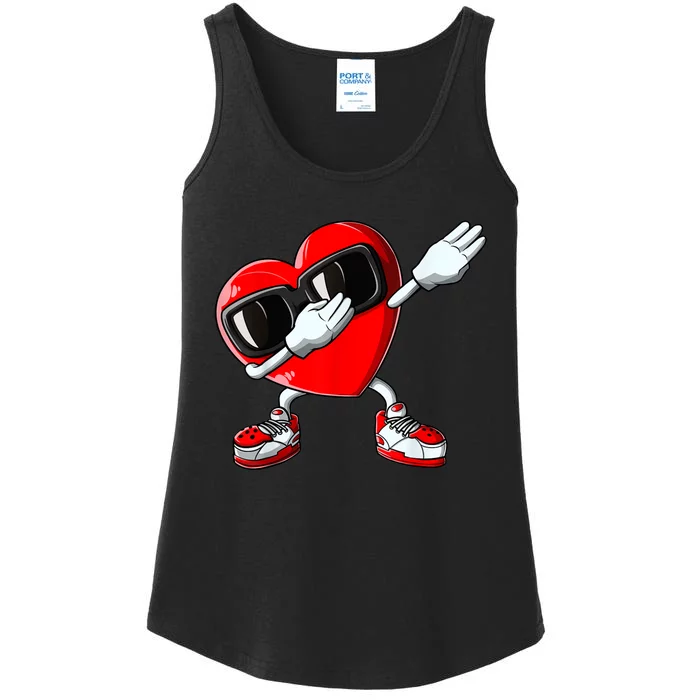 Boys Valentines Day Kids Dabbing Heart Love Dab Dance Gifts Ladies Essential Tank