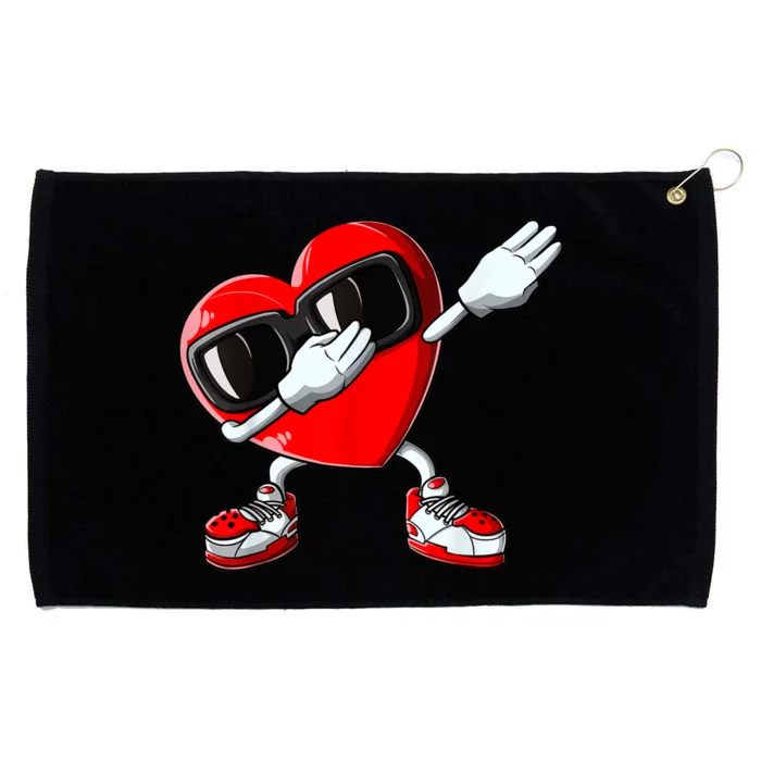 Boys Valentines Day Kids Dabbing Heart Love Dab Dance Gifts Grommeted Golf Towel