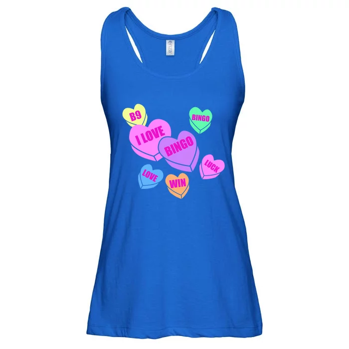 Bingo Valentine's Day Heart Cute Silhouette Drawing Great Gift Ladies Essential Flowy Tank