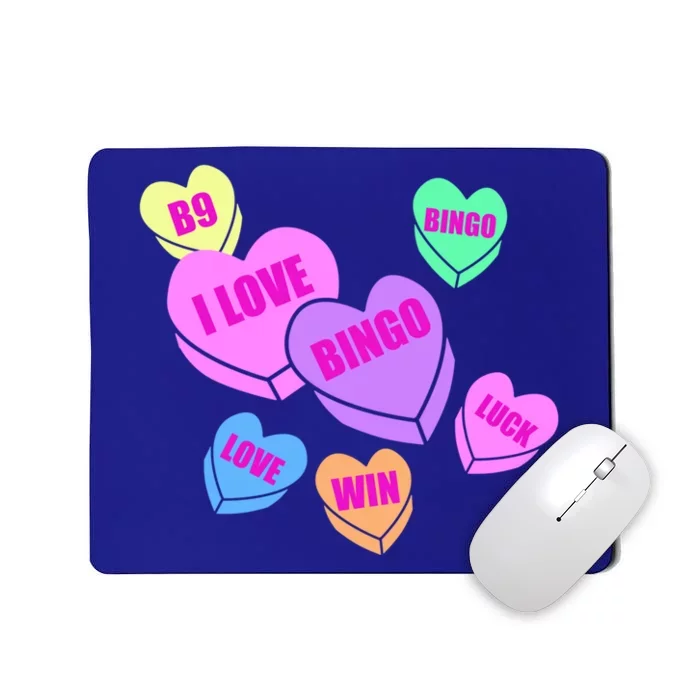 Bingo Valentine's Day Heart Cute Silhouette Drawing Great Gift Mousepad