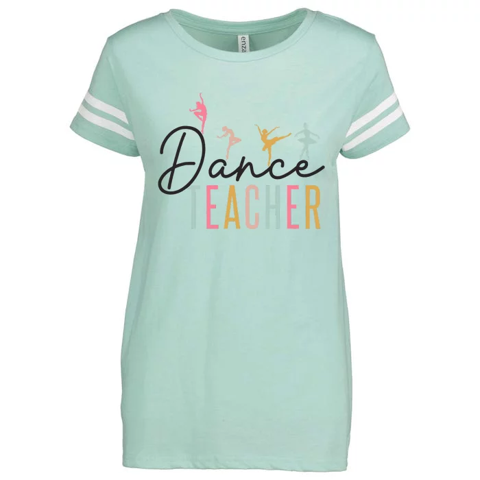 Boho Vintage Dance Teacher Appreciation Enza Ladies Jersey Football T-Shirt