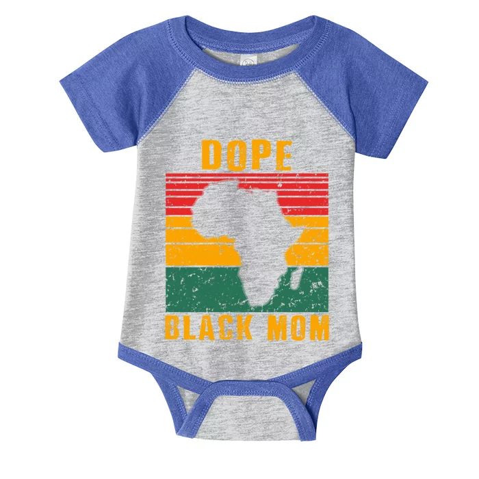 Black Vintage Dope Black Mom Melanin Mothers Day Gift Infant Baby Jersey Bodysuit