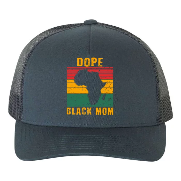 Black Vintage Dope Black Mom Melanin Mothers Day Gift Yupoong Adult 5-Panel Trucker Hat