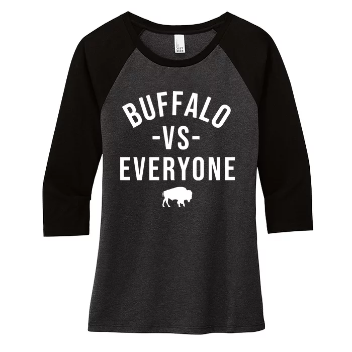 Buffalo Vs Everybody Women's Tri-Blend 3/4-Sleeve Raglan Shirt