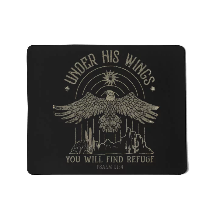 Bible Verse Eagle Psalm 914 Christian Saying Religious Mousepad