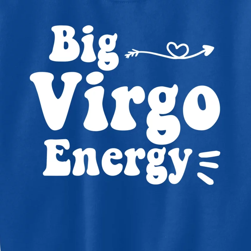 Big Virgo Energy Groovy Zodiac Sign Astrology Horoscope Cool Gift Kids Sweatshirt