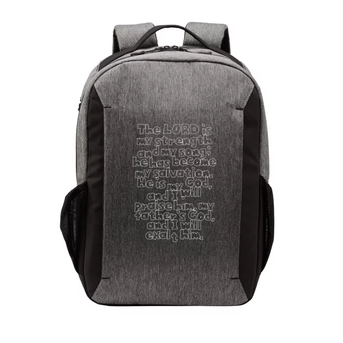 Bible Verse Exodus 152 In Dotted Phrases Vector Backpack