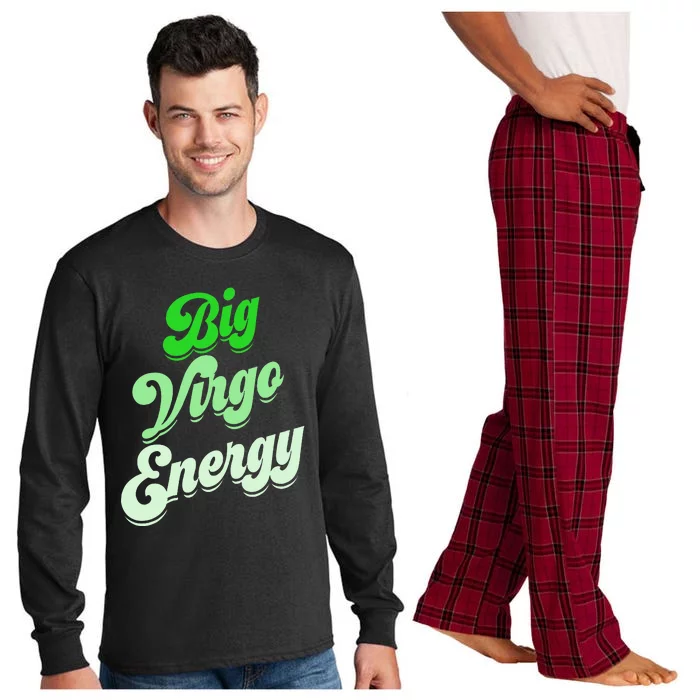 Big Virgo Energy Virgo Birthday Zodiac Sign Long Sleeve Pajama Set