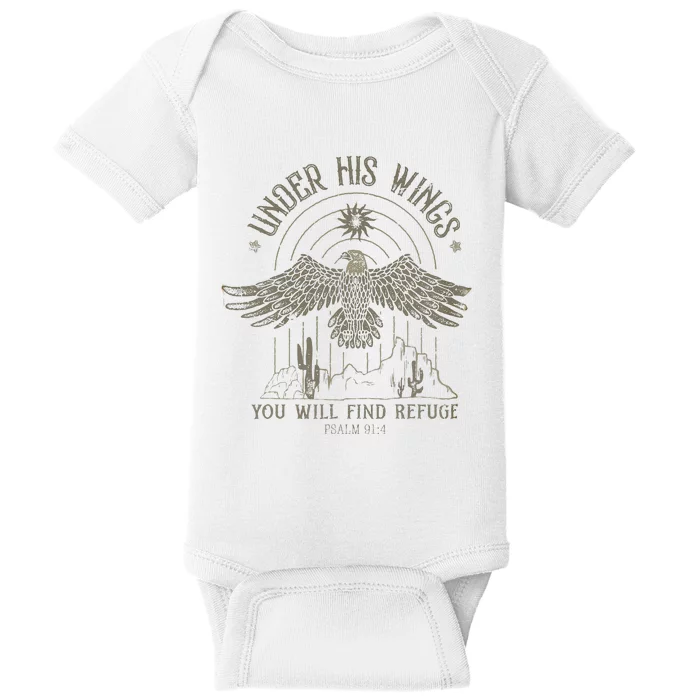 Bible Verse Eagle Psalm 914 Christian Saying Religious Baby Bodysuit