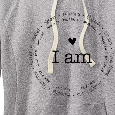 Bible Verse Faith Based Christian I Am A Christian Women's Fleece Hoodie