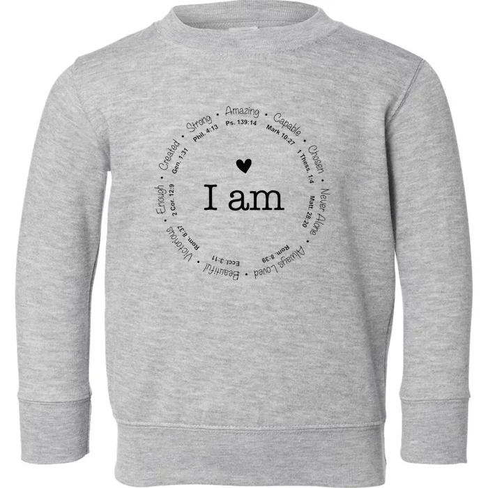 Bible Verse Faith Based Christian I Am A Christian Toddler Sweatshirt