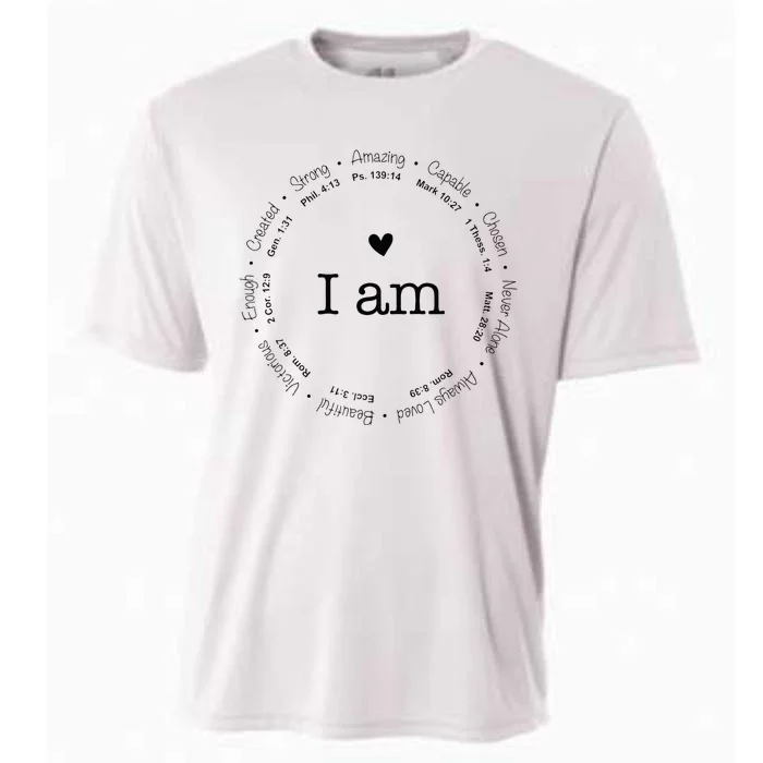 Bible Verse Faith Based Christian I Am A Christian Cooling Performance Crew T-Shirt