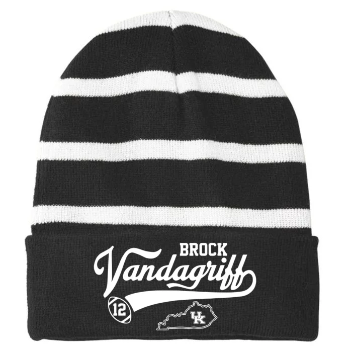 Brock Vandagriff Flair Script Striped Beanie with Solid Band