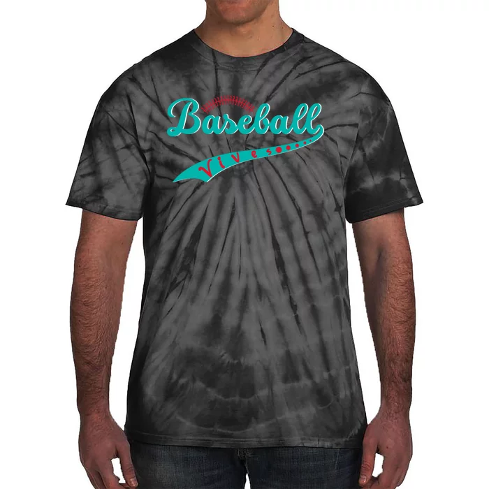 Baseball Vibes Funny Baseball Gift Tie-Dye T-Shirt