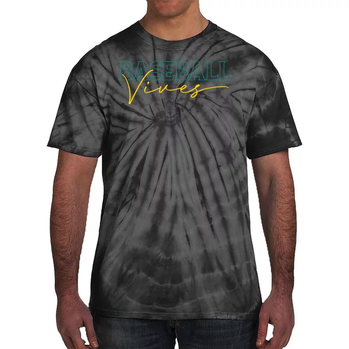 Baseball Vibes Funny Baseball Gift Tie-Dye T-Shirt