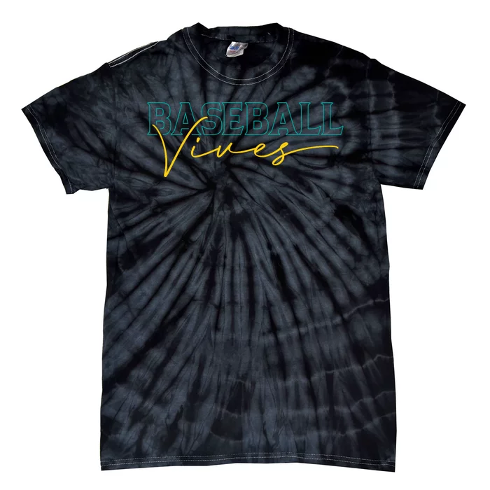 Baseball Vibes Funny Baseball Gift Tie-Dye T-Shirt